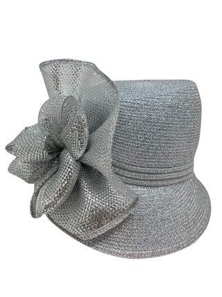 Fancy Church Hat Metallic Shimmer Medium Brim Dressy Hat Style: ST-0191 Crown Circumference: 22" Diameter Width: 11" Sign-up for our Rewards Program just go to the icon on right side of this page Follow the instructions, it's quick and easy Fitted Lined Hats For Kentucky Derby, Silver Short Brim Hat For Summer, Silver Short Brim Summer Hat, Silver Summer Hat With Short Brim, Silver Short Brim Hat For Church, Silver Curved Brim Hat For Summer, Summer Silver Hat With Curved Brim, Silver Hat For Church In Spring, Silver Wide Brim Hat For Kentucky Derby