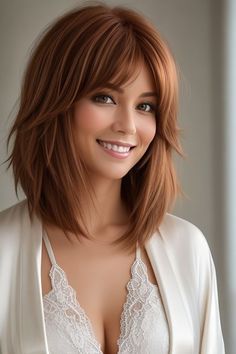 Haircuts Women, Haircuts For Medium Length Hair, Haircuts For Medium Hair, Hair Stuff, Medium Hair Cuts, Medium Length Hair Cuts, Grey Hair, Hair Today, Great Hair