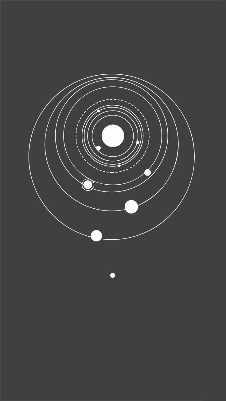 an image of the solar system in black and white