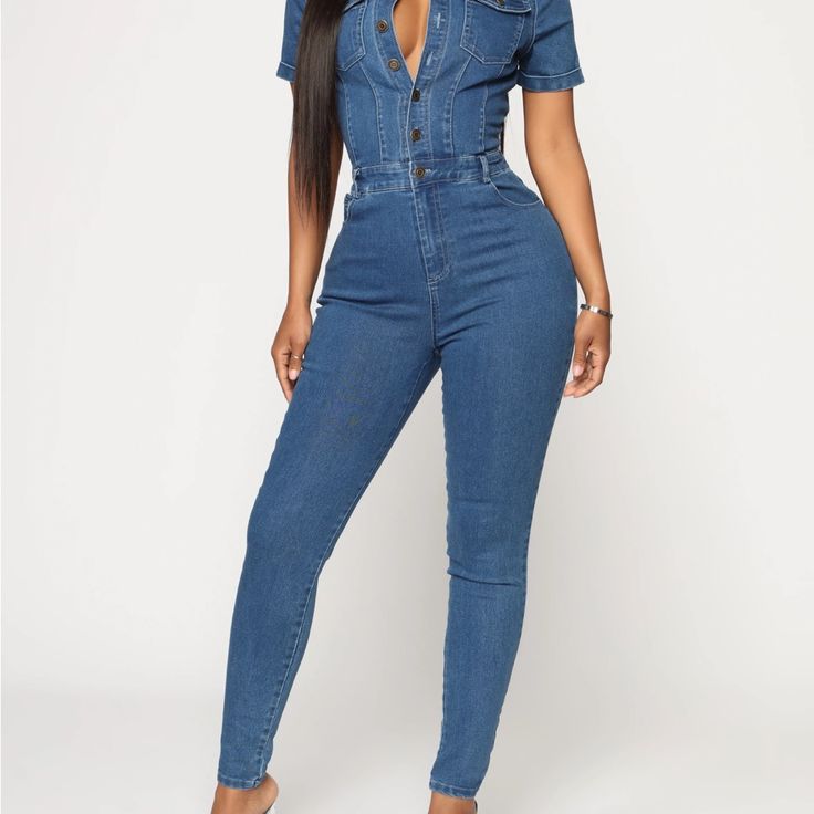 Super Cute Never Used Fashion Nova Pants, Fashion Nova, Pant Jumpsuit, Jumper, Pants For Women, Super Cute, Color Blue, Women's Fashion, Fast Delivery