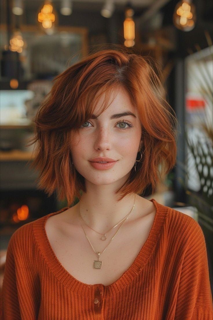 Short Auburn Hair, Short Red Hair, Choppy Bob Haircuts, No Tomorrow, Choppy Bob Hairstyles, Choppy Bob, Effortless Hairstyles, Short Hair Color, Hair Color And Cut