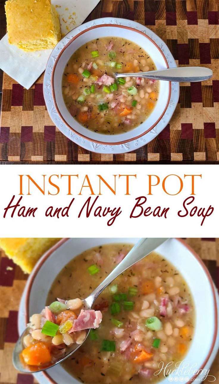 instant pot ham and navy bean soup