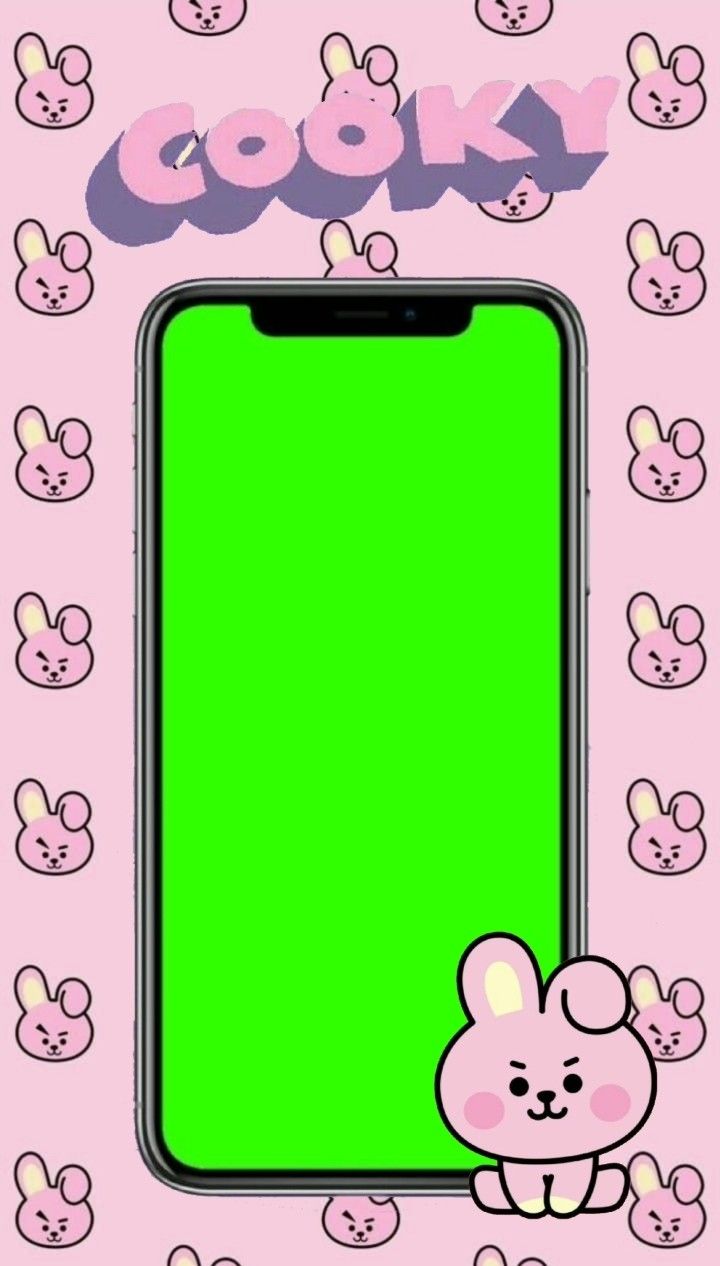 an iphone screen with the words cook on it and some bunny ears around it in front of