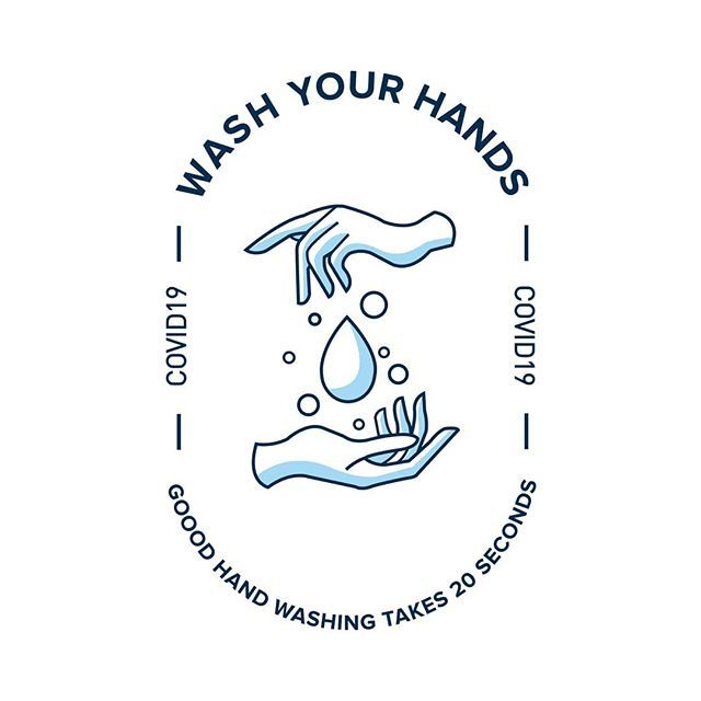 the wash your hands logo on a white background