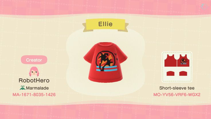 an animal crossing t - shirt is shown in this screenshot from the game,