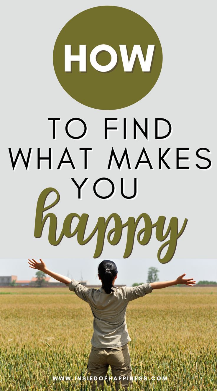 a person standing in a field with the words how to find what makes you happy