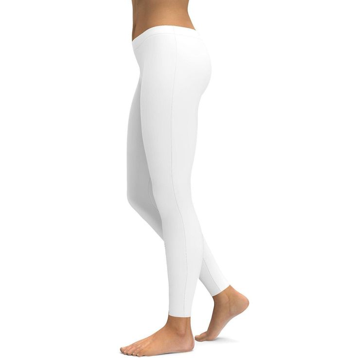 Solid_White_Leggings_Ladies_Leggings_Tights_For_Women_Spandex_Leggings White Activewear For Yoga With Minimal Stretch, White Activewear For Yoga, White Activewear For Yoga With Little Stretch, Basic White Stretch Activewear, White Stretch Tights, White Elastane Yoga Tights, High Stretch White Versatile Leggings, White Stretch Elastane Bottoms, White Stretch Versatile Leggings