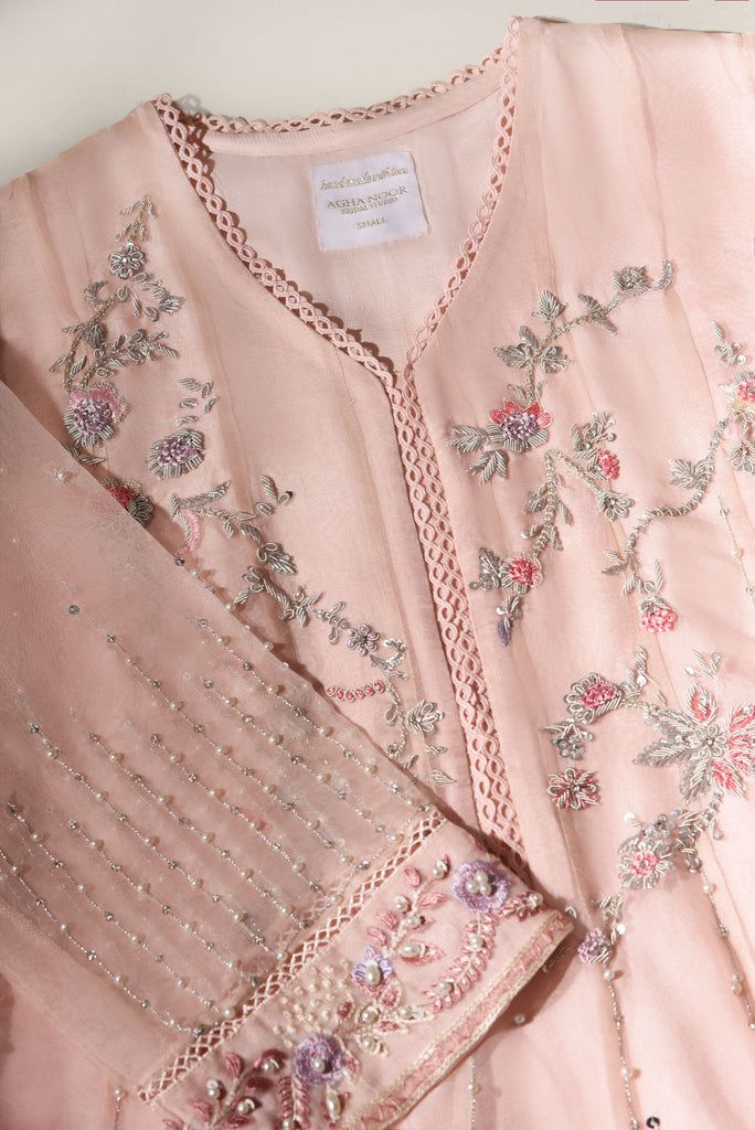 Abrisham Blush Elegant Peach Lehenga For Eid, Elegant Organza Unstitched Suit For Reception, Pink Unstitched Suit For Eid Wedding, Pink Salwar Kameez With Intricate Embroidery In Tissue Silk, Pink Unstitched Suit With Dupatta For Wedding, Pink Sets With Dabka Work For Wedding, Elegant Tissue Silk Lawn Suit For Wedding, Pink Intricate Embroidery Unstitched Suit For Reception, Pink Wedding Salwar Kameez With Intricate Embroidery