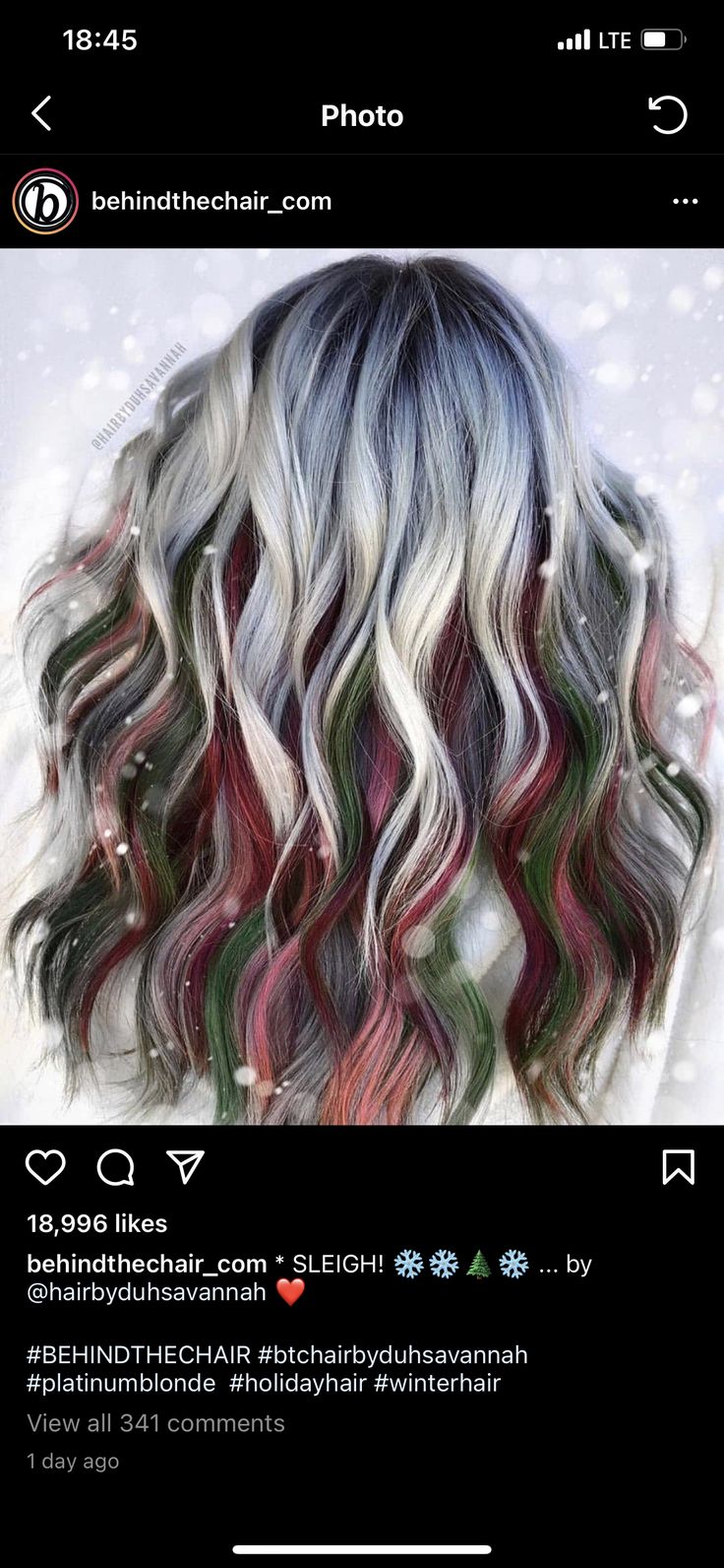 Holiday Hair Color, Creative Hair Color, Hair Creations, Christmas Hairstyles, Holiday Hairstyles, Hair Color And Cut, Christmas Hair, Creative Hairstyles, Hair Dye Colors