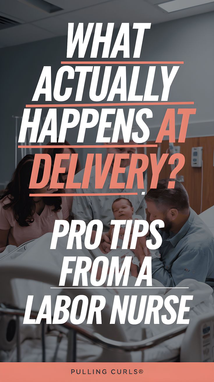 people in hospital beds with the text what actually happens at delivery? pro tips from a labor nurse