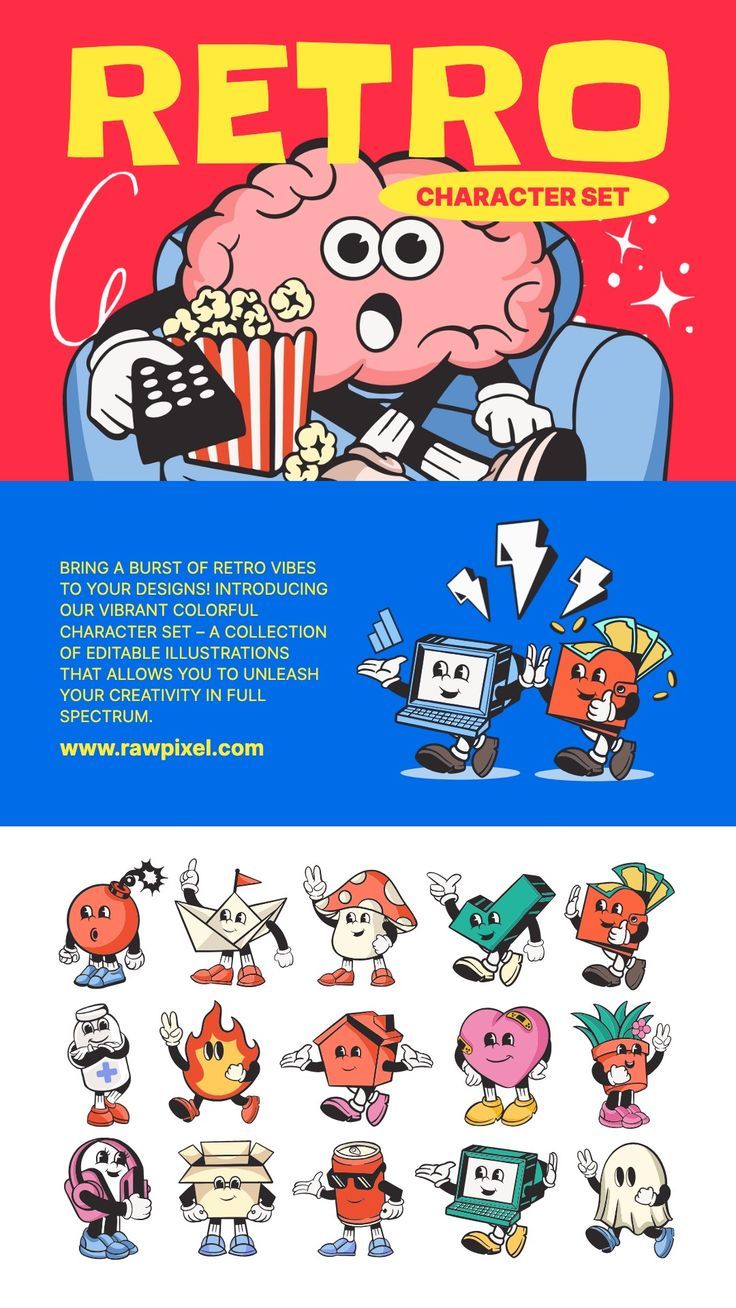 the back cover of an old school computer game, with characters in different colors and sizes