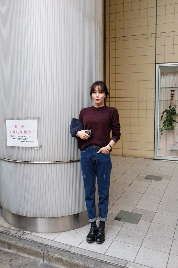 Heeled Oxford Shoes Outfit, Loose Jeans Outfit, The Sartorialist, Cooler Style, Loose Jeans, Baggy Pants, Mode Inspo, Winter Mode, 가을 패션