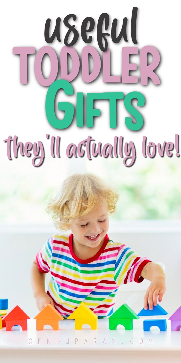 Looking for the BEST gift for toddlers? I've compiled a list of practical and useful gifts for a 2 year old. Some of the best award winning toys for toddlers as well as nontoy gifts that will get plenty of use. Gifts that toddlers AND their parents will appreciate. Great presents for 2 year old boys and girls. Toddler approved gifts that are prefect for birthdays or holidays that will get them creative, active and learning. The ultimate toddler gift guide. toddler gift ideas. Pack N Play Toddler Bed, Toddler Gift Ideas, Gift Ideas For Toddlers, Toddler Gift Guide, Practical Gift Ideas, Best Toddler Gifts, Gifts For Toddlers, Kids Activities At Home, Non Toy Gifts