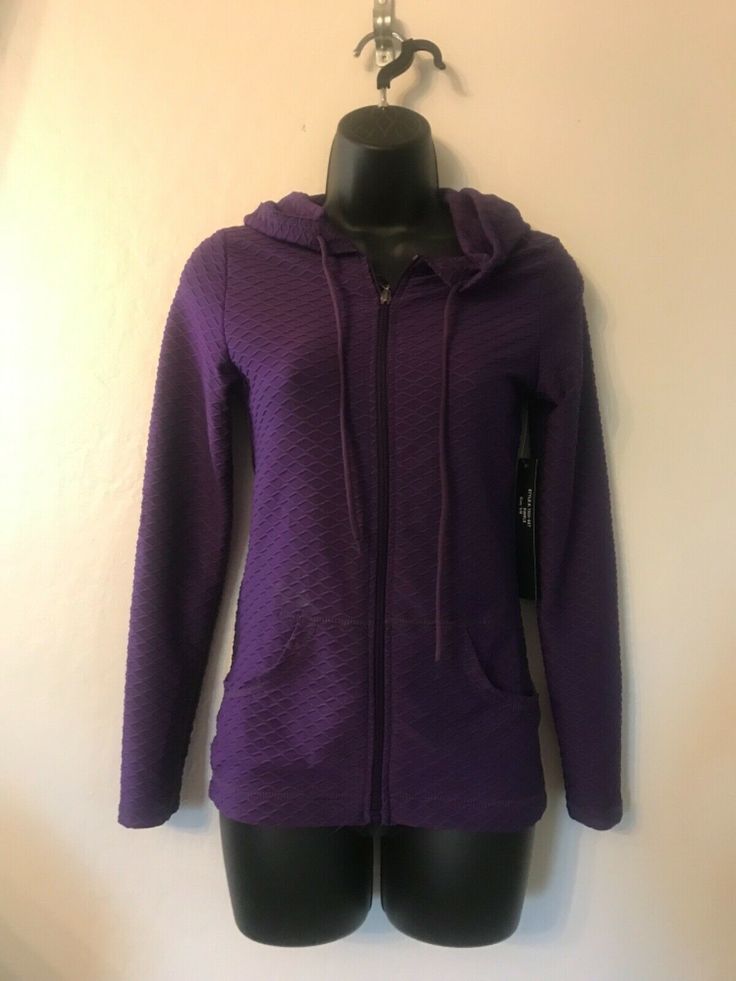 Brand new women’s sweater ,full zipper , pockets on the front , stretchy, color is Purple , size S/M Sporty Zipper Closure Sweater For Fall, Sporty Zipper Sweater For Fall, Sporty Long Sleeve Sweater With Zipper Closure, Purple Sweatshirt With Pockets For Fall, Purple Fall Sweatshirt With Pockets, Fall Purple Sweatshirt With Pockets, Casual Stretch Sweater With Zipper Closure, Winter Stretch Sweater With Zipper Closure, Stretch Winter Sweater With Zipper Closure