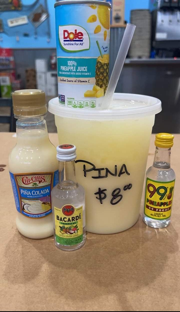 ingredients to make pineapple ice cream on a counter