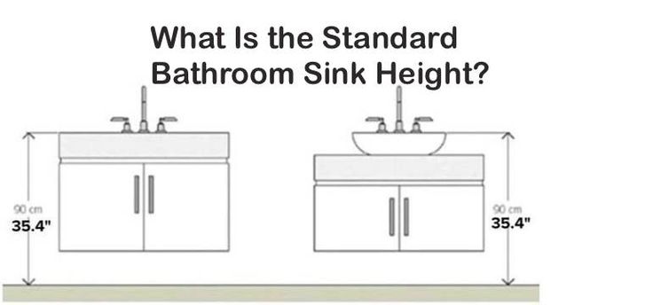 the standard bathroom sink height is shown in this diagram, with measurements for each one