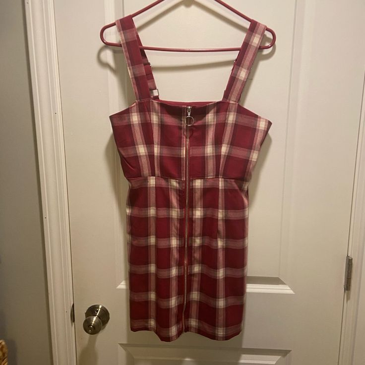 Stylish Pink Plaid Dress, Never Worn. Cute With T-Shirt Or Turtleneck Underneath Forever 21 Cotton Mini Dress For Date Night, Forever 21 Sleeveless Fall Dress, Casual Mini Dress By Forever 21, Casual Forever 21 Cotton Dresses, Casual Forever 21 Mini Dress For Dress Down Occasions, Casual Cotton Dresses By Forever 21, Casual Dress Down Mini Dress By Forever 21, Forever 21 Casual Fall Dresses, Forever 21 Cotton Mini Dress