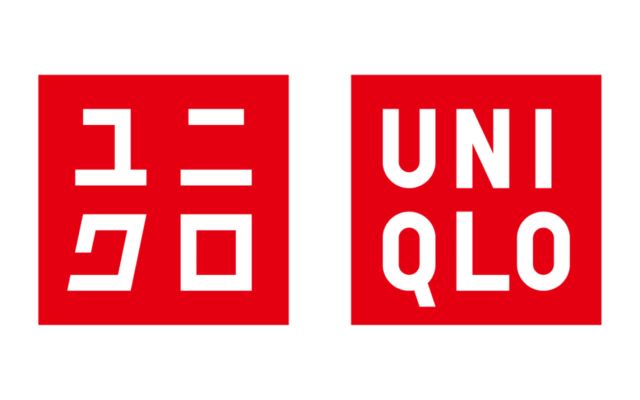 two red and white logos with the words uni - qlq on them