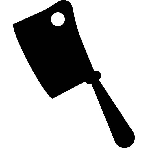 a black and white silhouette of a spatula