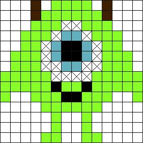 an image of a green and black square with white squares on the bottom, and brown dots in the middle