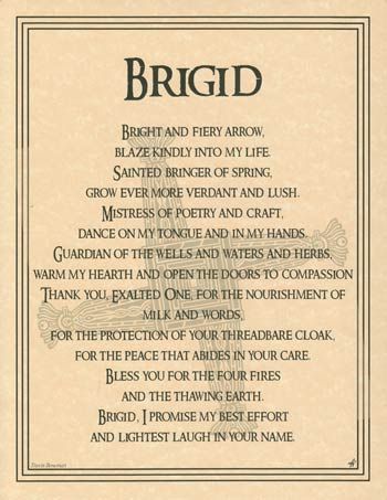 a poem written in black ink on parchment paper with the words, bridd