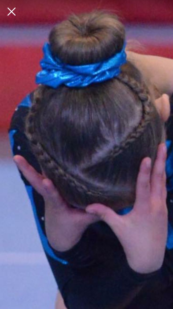 Gymnastics Competition Hair, Gymnastics Hairstyles, Volleyball Hair Bows, Hair Competition, Gym Hair, Competition Hair, Gymnastics Competition, Pony Hairstyles, Gymnastics Hair