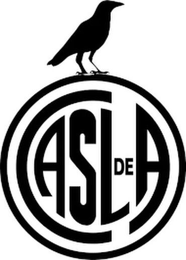 a black bird sitting on top of a soccer ball with the word asl in it