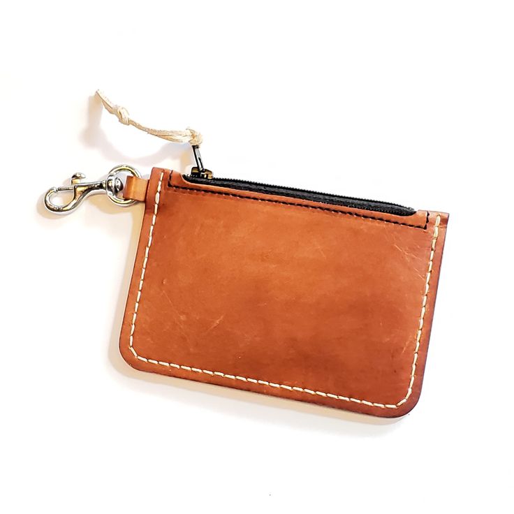 A small wallet for your cards, coins and/or folded bills. Hand stitched leather with zipper compartment and snap hook. Medium Handbags, Your Cards, Large Handbags, Stitching Leather, Small Wallet, Small Handbags, Hand Stitched, Card Case, Hand Stitching