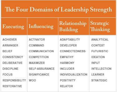 the four domains of leadership strength