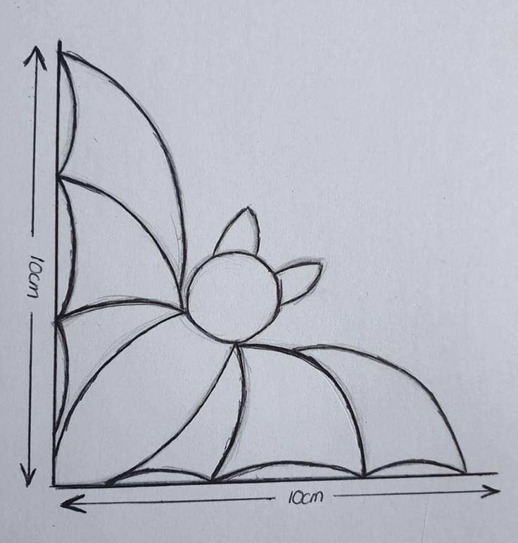 a line drawing of a flower with an arrow pointing to the left and right side