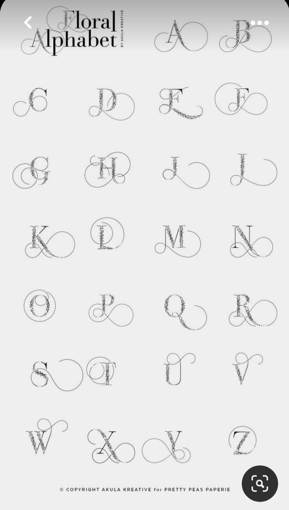 some type of font that looks like it has been drawn in the style of an alphabet