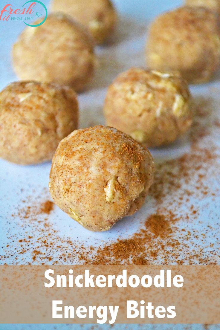 some food that is sitting on top of a table with cinnamon sprinkles