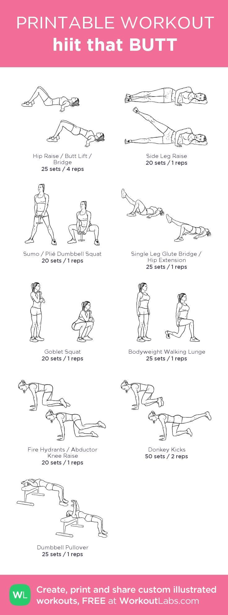 the printable workout poster shows how to do an exercise with your hands and feet