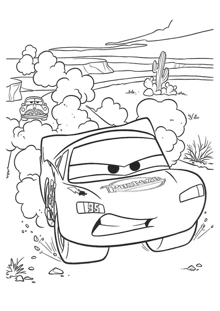 cars coloring pages for kids to print out and color with the characters from disney's cars