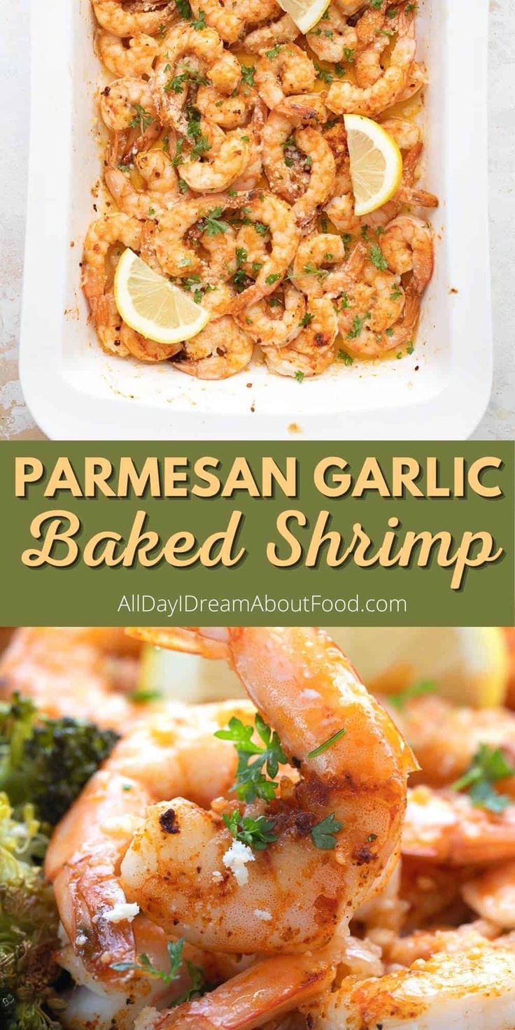 this parmesan garlic baked shrimp is an easy and delicious dinner