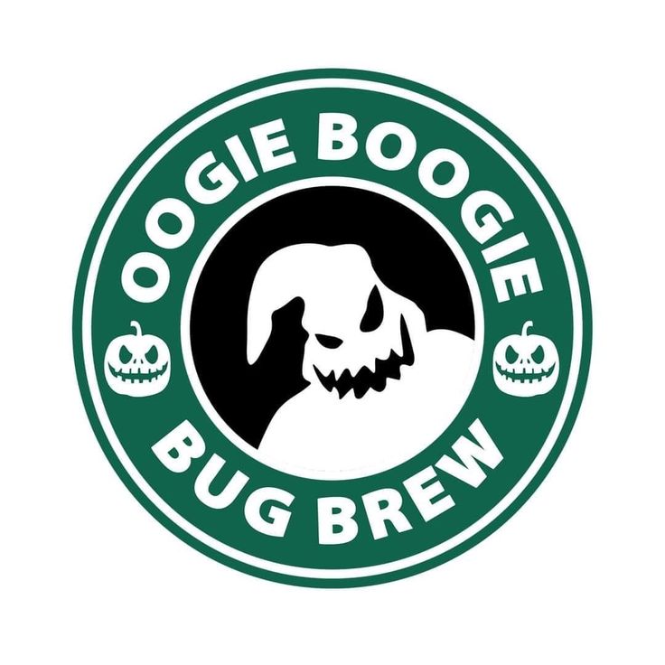 the logo for a coffee shop with a skull on it's face and words google boogie, bug brew