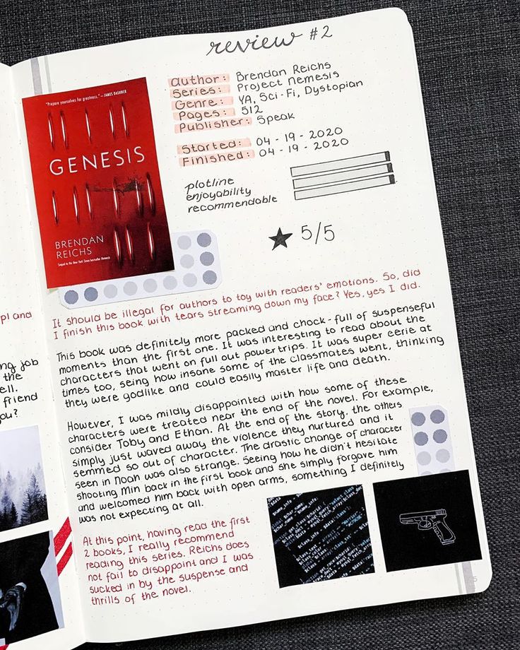 an open book with pictures and text on the page, containing information about gensis