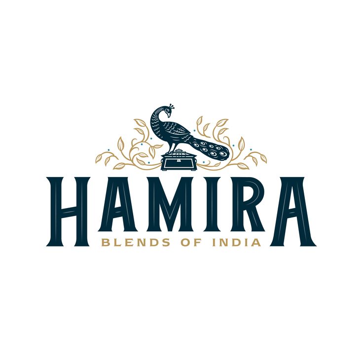 the logo for hamira blends of india, with a bird on it's head