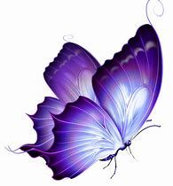 a purple and white butterfly flying in the air