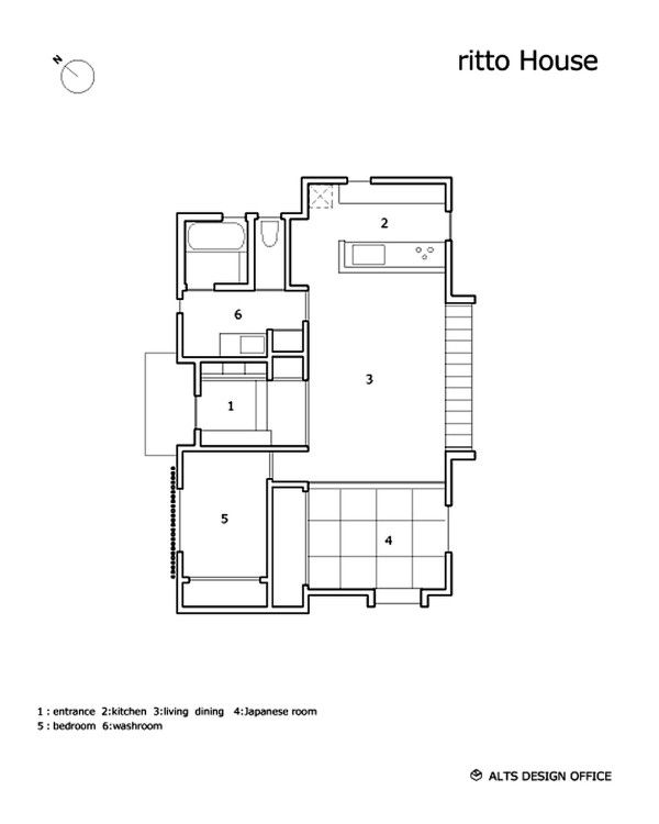 the floor plan for an apartment with two levels and three rooms, including one bedroom