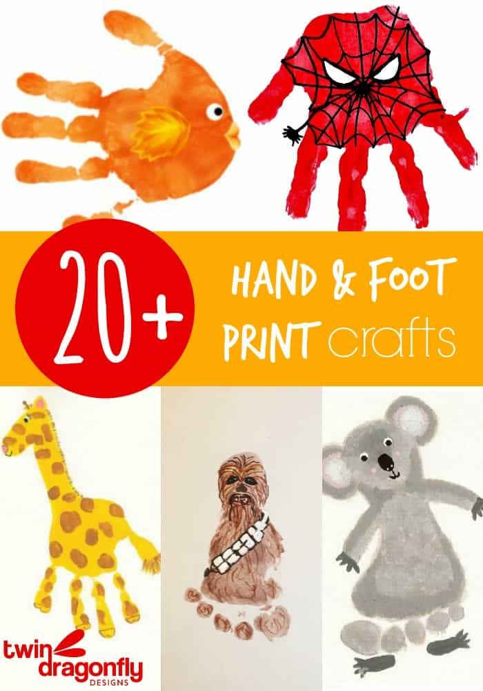 hand and foot print crafts for kids