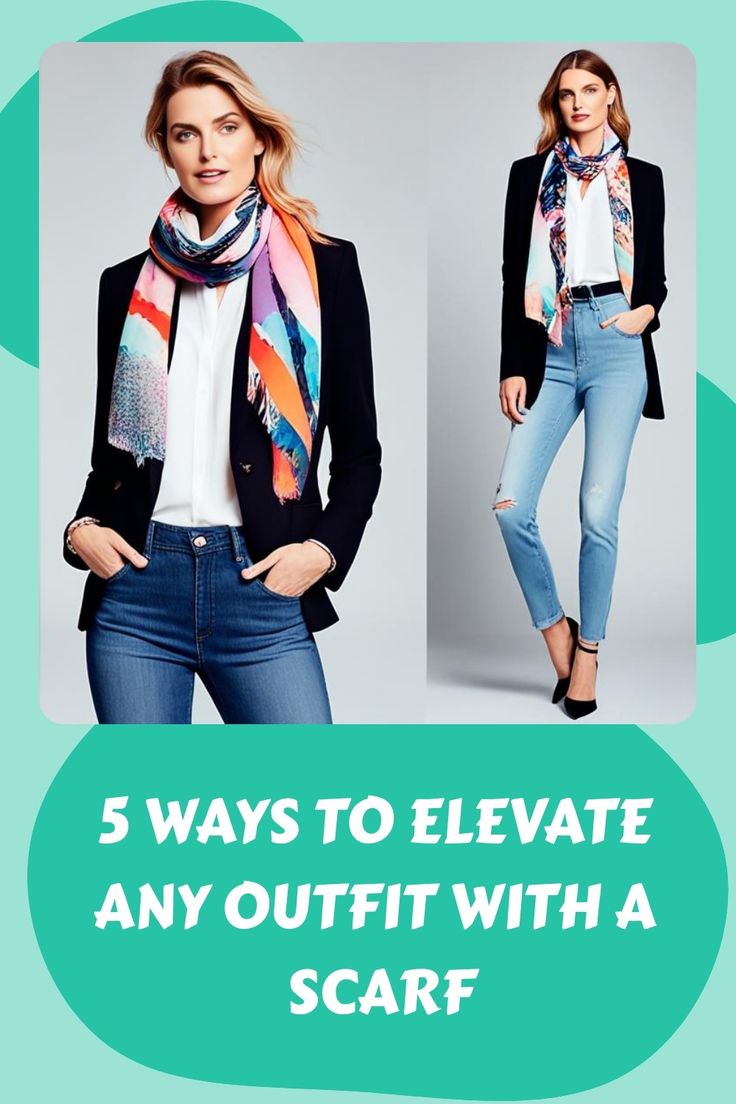 5 Ways to Elevate Any Outfit with a Scarf (Ideas) - Fabricerie Scarves With Collared Shirts, Scarf Blazer Outfit, How To Wear A Scarf With A Blazer, Scarf Styles How To Wear A, Wrap Scarf Outfit, Outfit With A Scarf, Scarf Ideas, Chilly Morning, Simple Scarf