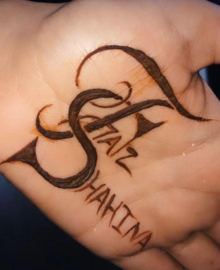 a person's hand with a tattoo on it and the words shana written in cursive writing