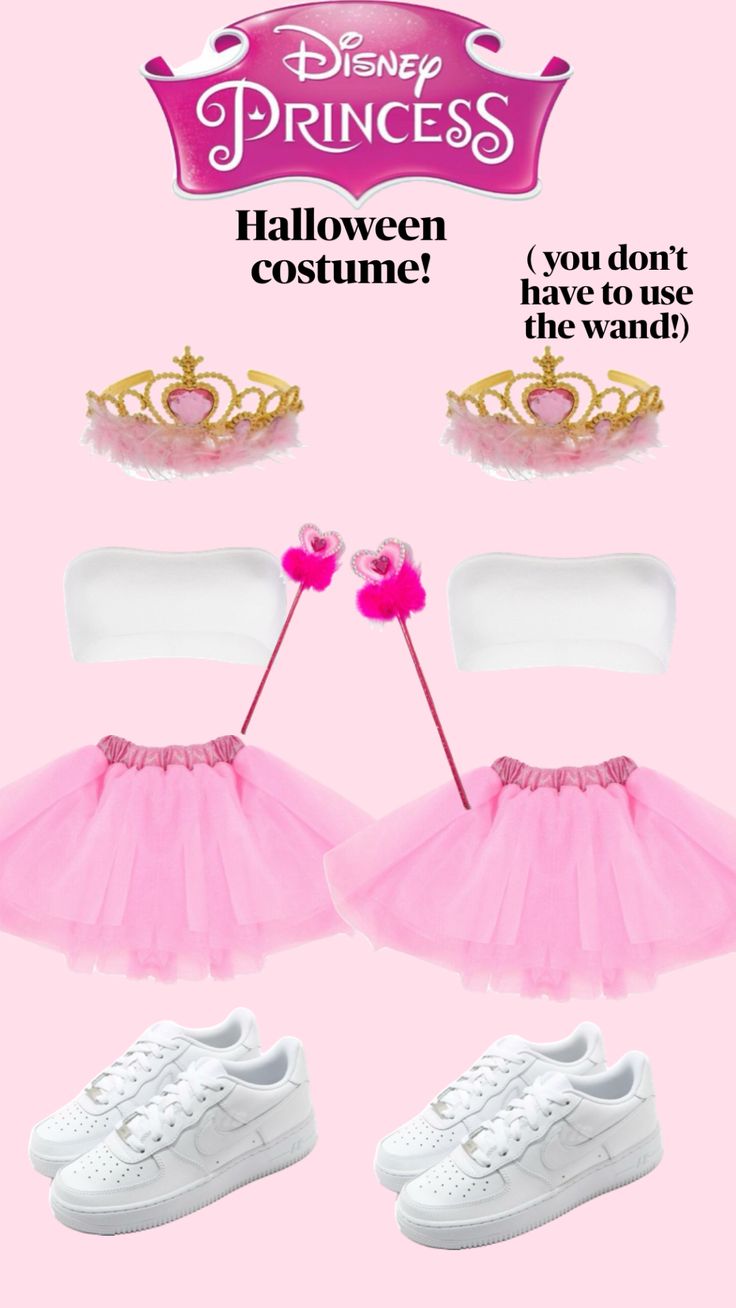 a pink poster with princess shoes and tiara