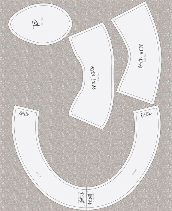 the front and back sides of a sewing pattern