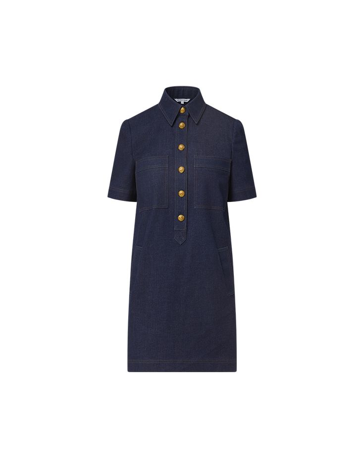 A polished take on the mini denim dress. Expertly tailored from premium stretch cotton, the Koulis features a relaxed fit and a clean, streamlined silhouette. Front patch and side slip pockets complete the look. Just like your favorite jeans, this dress goes with anything and everything.75% Cotton, 23% Polyester, 2% ElastaneUnlinedDry clean onlyStyle #2408NV2621185 Mini Denim Dress, Plus And Minus, Veronica Beard, Shirtdress, Favorite Jeans, Cotton Poplin, Stretch Cotton, Denim Dress, What To Wear