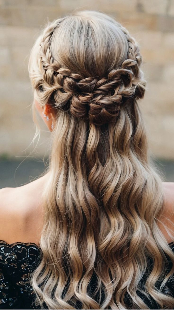 Ravishing Prom Hairstyles for Medium Length Hair 42 Fantasy Hairstyles Medium Length, Fantasy Hairstyles, Boho Bridesmaid Hair, Aesthetic Royal, Hair Fancy, Royal Hairstyles, Medium Length Hairdos, Future Hairstyles, Retro Curls