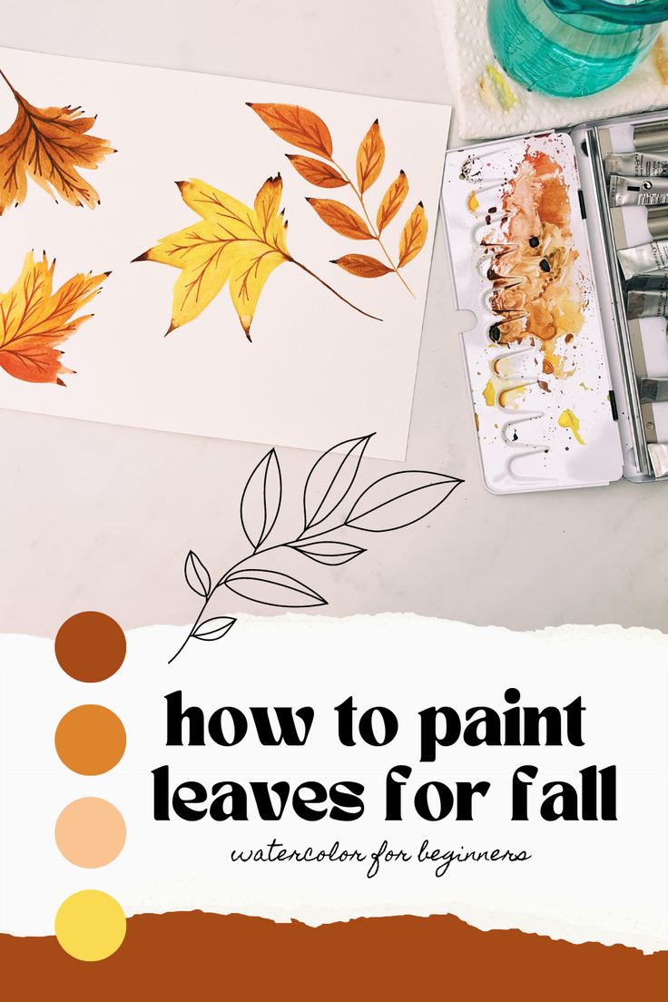 how to paint leaves for fall with watercolors