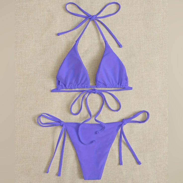 Really Cute. Accidentally Bought 2. Purple Backless Swimwear For Beachwear, Purple Backless Swimwear For Beach, Purple Backless Swimwear For Summer, Purple Backless Swimwear For Vacation, Purple Backless Swimwear For Beach Season, Summer Backless Purple Swimwear, Backless Purple Swimwear For Vacation, Purple Backless Swimwear For Party, Purple Backless Party Swimwear