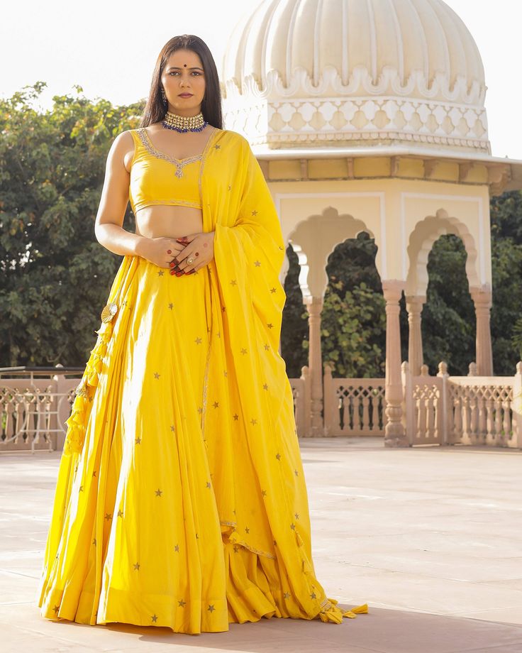 Beautiful Yellow Lehenga Set - www.riafashions.com Bollywood Yellow Cutdana Palazzo Set, Bollywood Style Yellow Cutdana Palazzo Set, Bollywood Style Yellow Palazzo Set With Cutdana, Yellow Bollywood Palazzo Set With Cutdana, Festive Yellow Palazzo Set With Cutdana, Yellow Cutdana Palazzo Set For Festivals, Yellow Gota Work Palazzo Set For Navratri, Yellow Palazzo Set With Gota Work For Navratri, Yellow Palazzo Set With Dori Work For Diwali